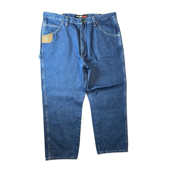 Wrangler Riggs Workwear Men's Ripstop Ranger Cargo Pants 38 x32 Navy Denim - Picture 4 of 10